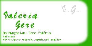 valeria gere business card